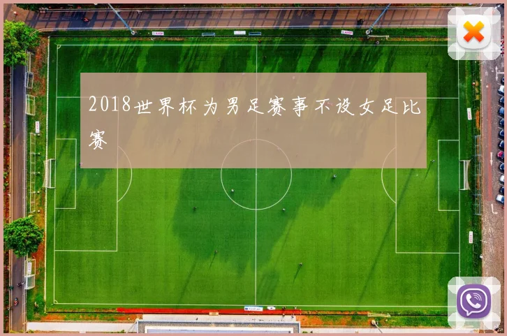 2018世界杯为男足赛事不设女足比赛